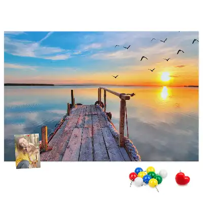 Lake Pier Printed Cork Memo Board