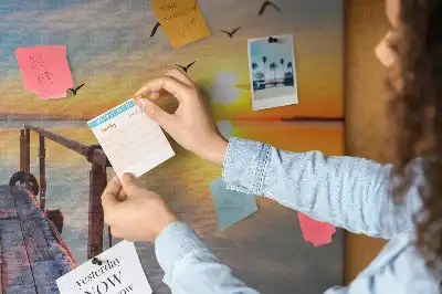 Lake Pier Printed Cork Memo Board
