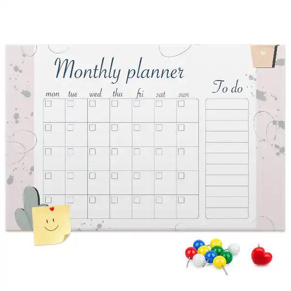 Cork memo board Month planner