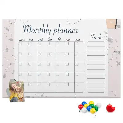 Cork memo board Month planner