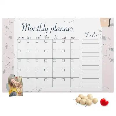 Cork memo board Month planner