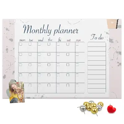 Cork memo board Month planner