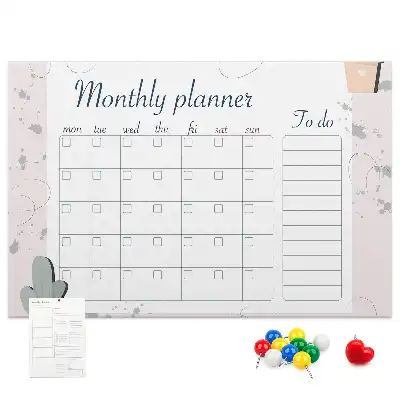 Cork memo board Month planner