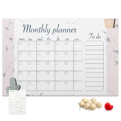Cork memo board Month planner