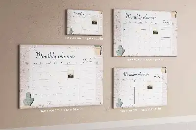 Cork memo board Month planner
