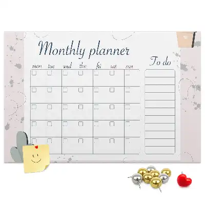 Cork memo board Month planner