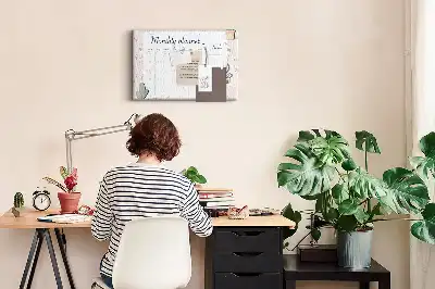 Cork memo board Month planner