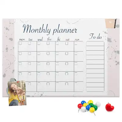 Cork memo board Month planner