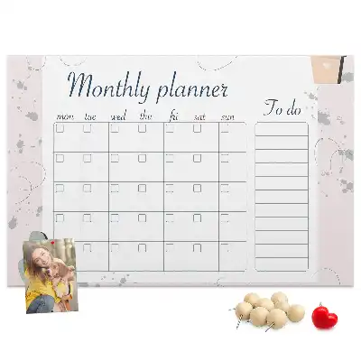 Cork memo board Month planner