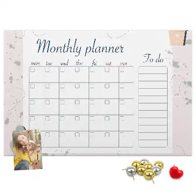 Cork memo board Month planner