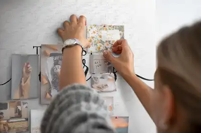 Printed cork board with memories lettering