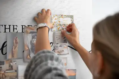 Printed cork board with memories lettering