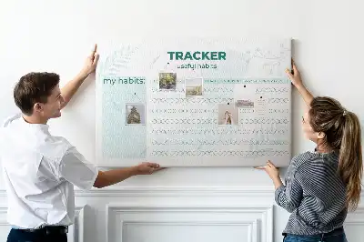 Printed Cork Memo Board Habit tracker