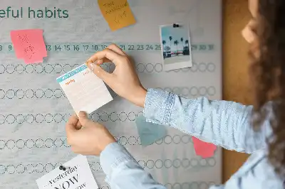 Printed Cork Memo Board Habit tracker