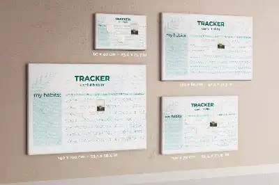 Printed Cork Memo Board Habit tracker