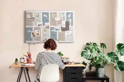 Cat shaped cork memo board calendar