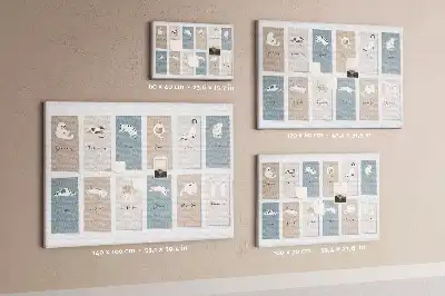Cat shaped cork memo board calendar