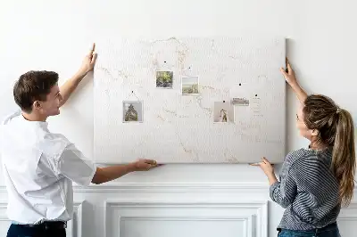 Elegant Marble Printed Cork Memo Board