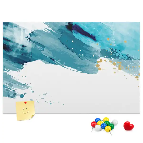 Brush strokes cork memo board