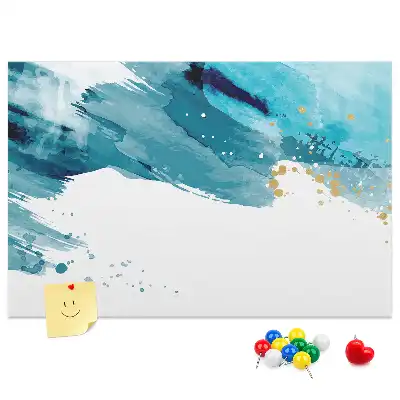 Cork memo board Brush strokes