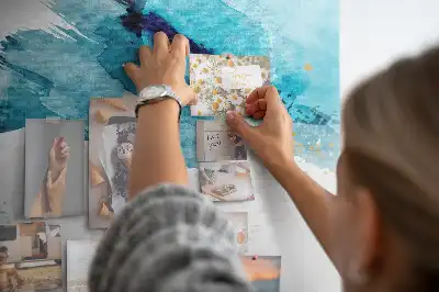 Brush strokes cork memo board