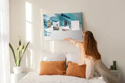 Brush strokes cork memo board