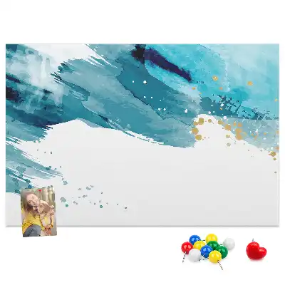 Brush strokes cork memo board