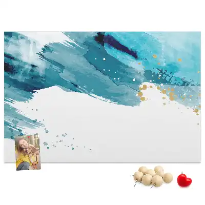 Brush strokes cork memo board