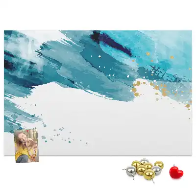 Cork memo board Brush strokes