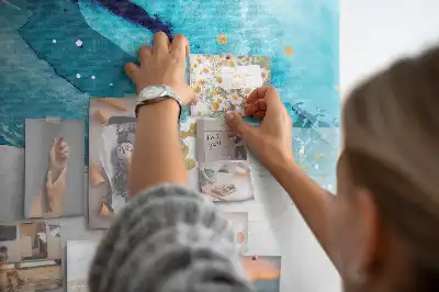 Cork memo board Brush strokes