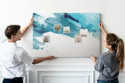 Brush strokes cork memo board