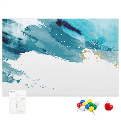 Brush strokes cork memo board
