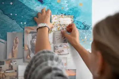 Brush strokes cork memo board