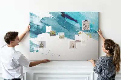 Brush strokes cork memo board