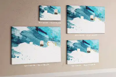 Brush strokes cork memo board