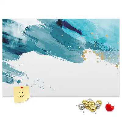 Brush strokes cork memo board