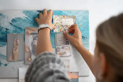 Cork memo board Brush strokes