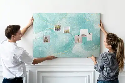 Abstract Marble Printed Cork Board