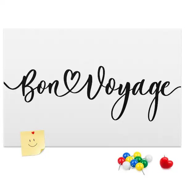 Bon Voyage Printed Cork Memo Board
