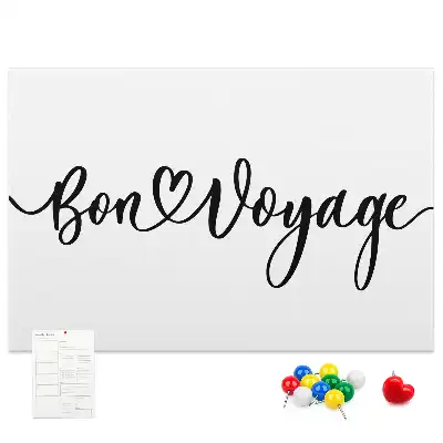 Bon Voyage Printed Cork Memo Board
