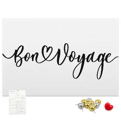 Bon Voyage Printed Cork Memo Board