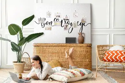 Bon Voyage Printed Cork Memo Board