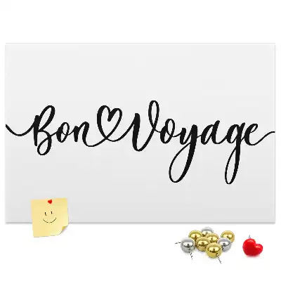 Bon Voyage Printed Cork Memo Board
