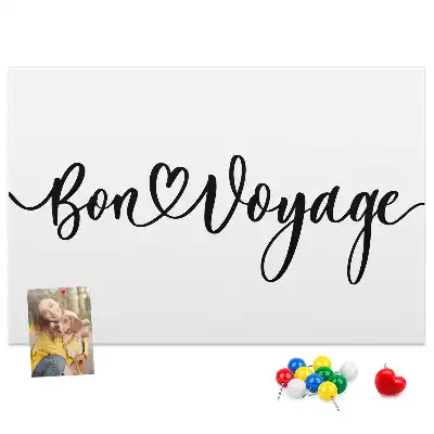 Bon Voyage Printed Cork Memo Board