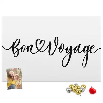 Bon Voyage Printed Cork Memo Board