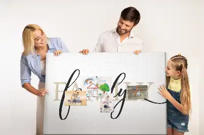 Family lettering cork memo board