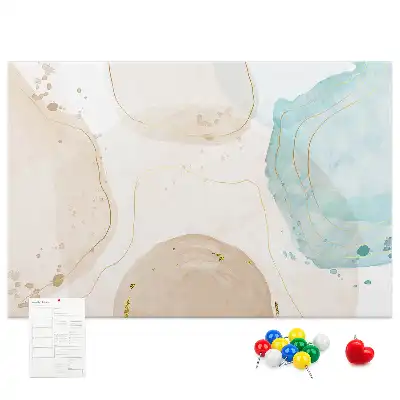 Watercolor Splashes Printed Cork Board