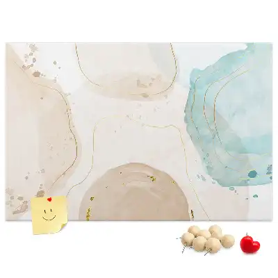 Watercolor Splashes Printed Cork Board