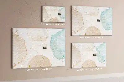 Watercolor Splashes Printed Cork Board