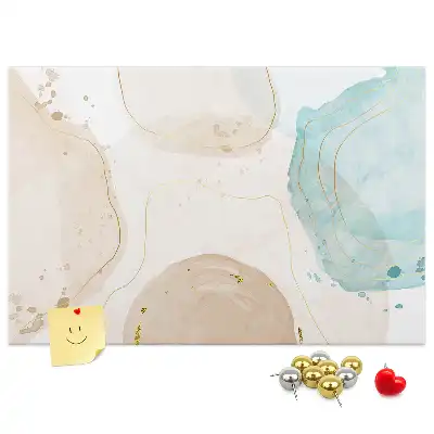 Watercolor Splashes Printed Cork Board